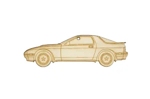 ZSPEC Laser-Engraved Wood Ornament, Style: Mazda RX-7 FC, Birch