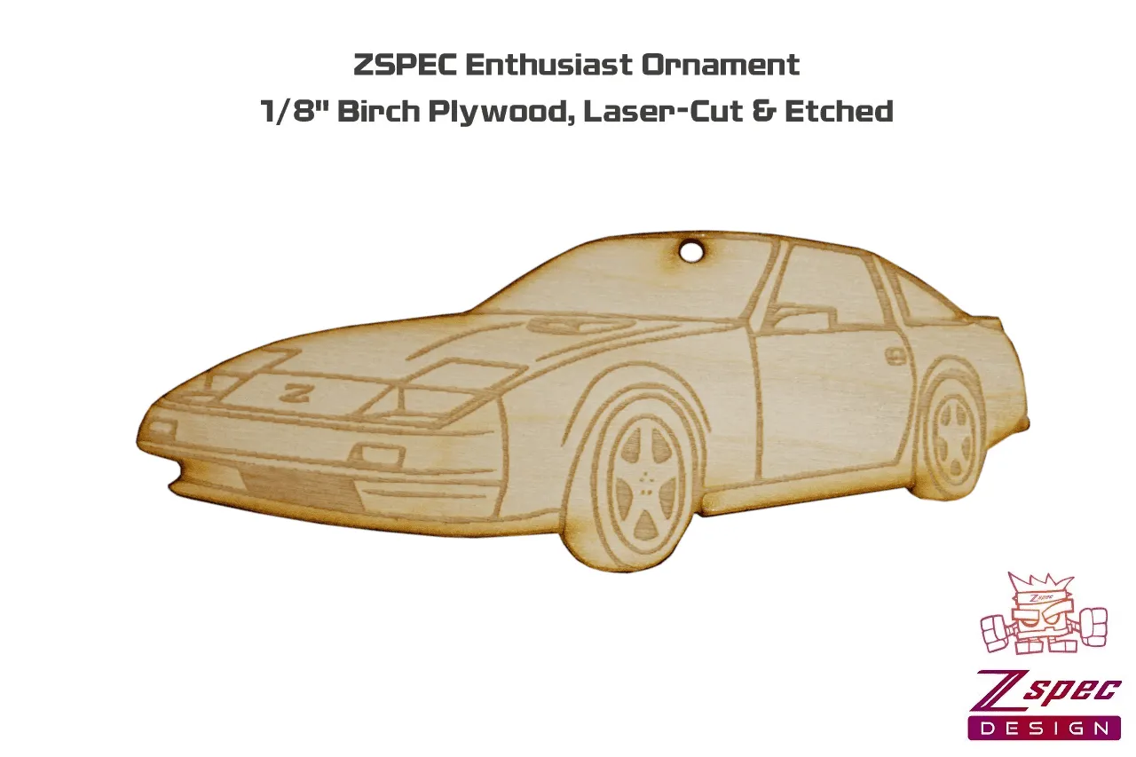 ZSPEC Laser-Engraved Wood Ornament, Style: Nissan 300zx Z31