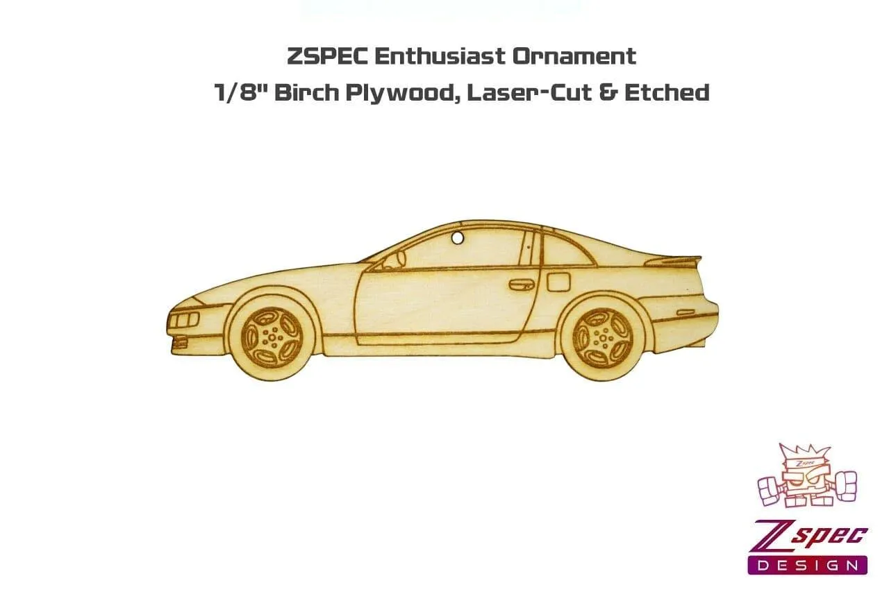 ZSPEC Laser-Engraved Wood Ornament, Style: Nissan 300zx Z32, Birch